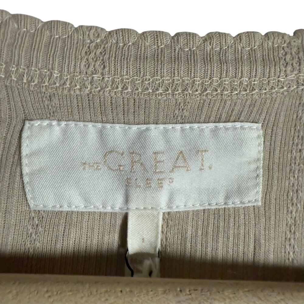 The Great Cream The Pointelle Sleep Long Sleeve Scoop Ballet Tee Small - Picture 5 of 10